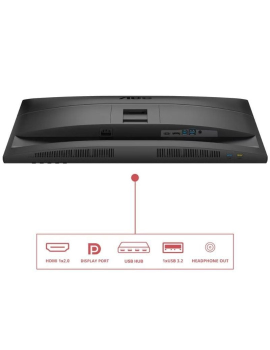 Monitor Profesional AOC Q27E4U 27"/ QHD/ Multimedia/ Regulable en altura/ Negro