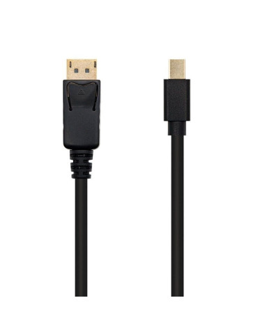 Cable Mini DisplayPort 1.2 4K Nanocable 10.15.2402/ Mini DisplayPort Macho - DisplayPort Macho/ 2m/ Negro 2