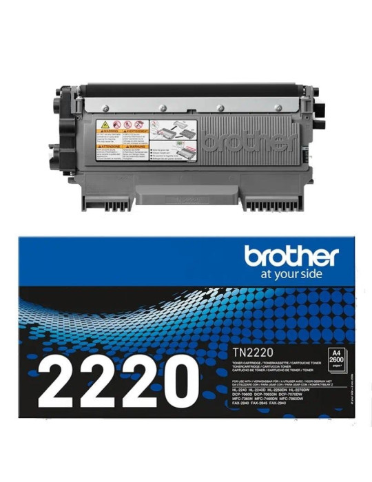 Tóner Original Brother TN-2220/ Negro Tóner Original Brother TN-2220/ Negro