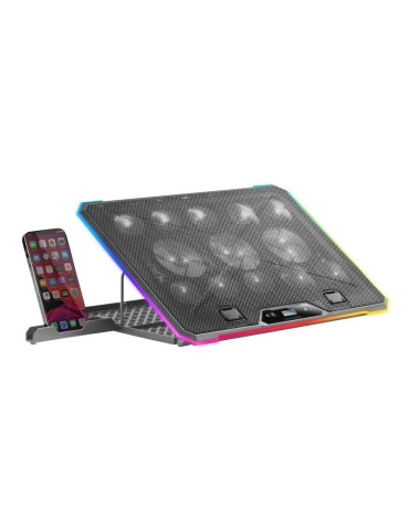 Soporte Refrigerante Mars Gaming MNBC13 para Portátiles hasta 17"/ Iluminación LED