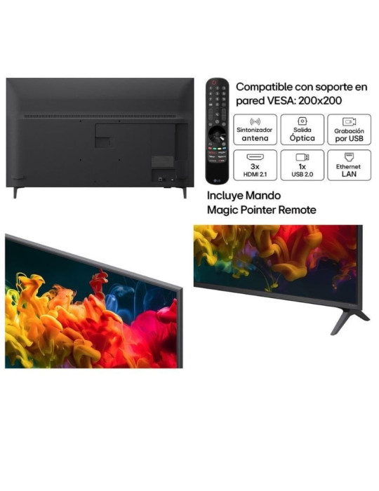 Televisor LG QNED evo AI QNED8EB Mini LED 43QNED8EB3F 43"/ Ultra HD 4K/ Smart TV/ WiFi