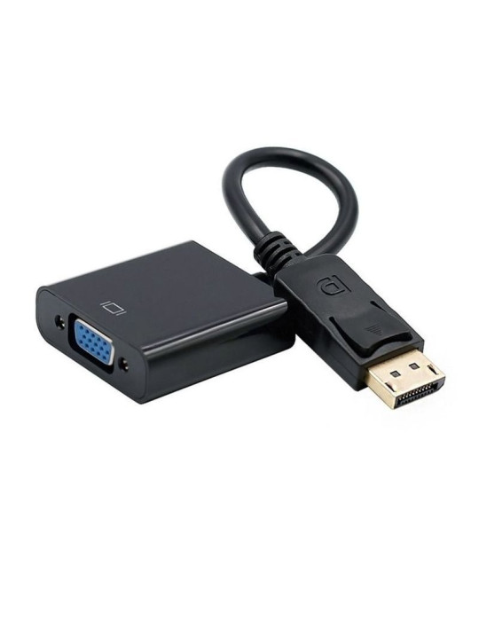 Conversor Aisens A125-0367/ DisplayPort Macho - VGA Hembra/ 15cm/ Negro