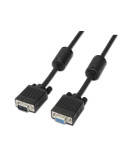 Cable SVGA Aisens A113-0079/ VGA Macho - VGA Hembra/ Hasta 3W/ 10Mbps/ 3m/ Negro