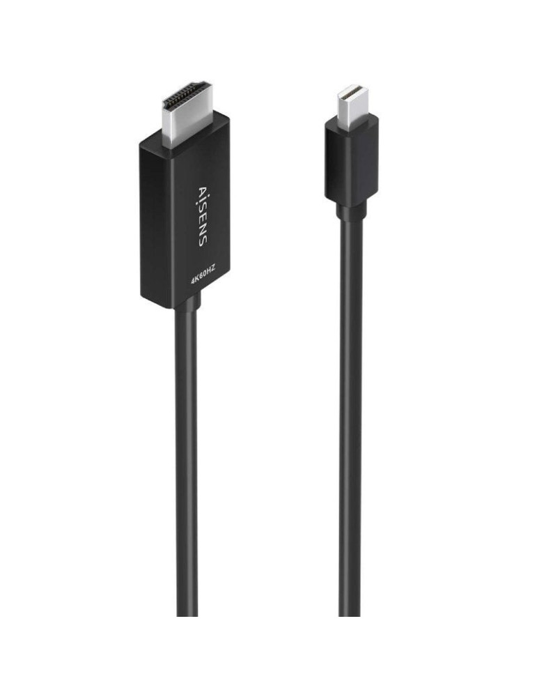 Cable Conversor Aisens A125-0886/ Mini DisplayPort Macho - HDMI 4K Macho/ 1m/ Negro