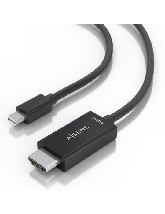 Cable Conversor Aisens A125-0887/ Mini DisplayPort Macho - HDMI 4K Macho/ 1.5m/ Negro