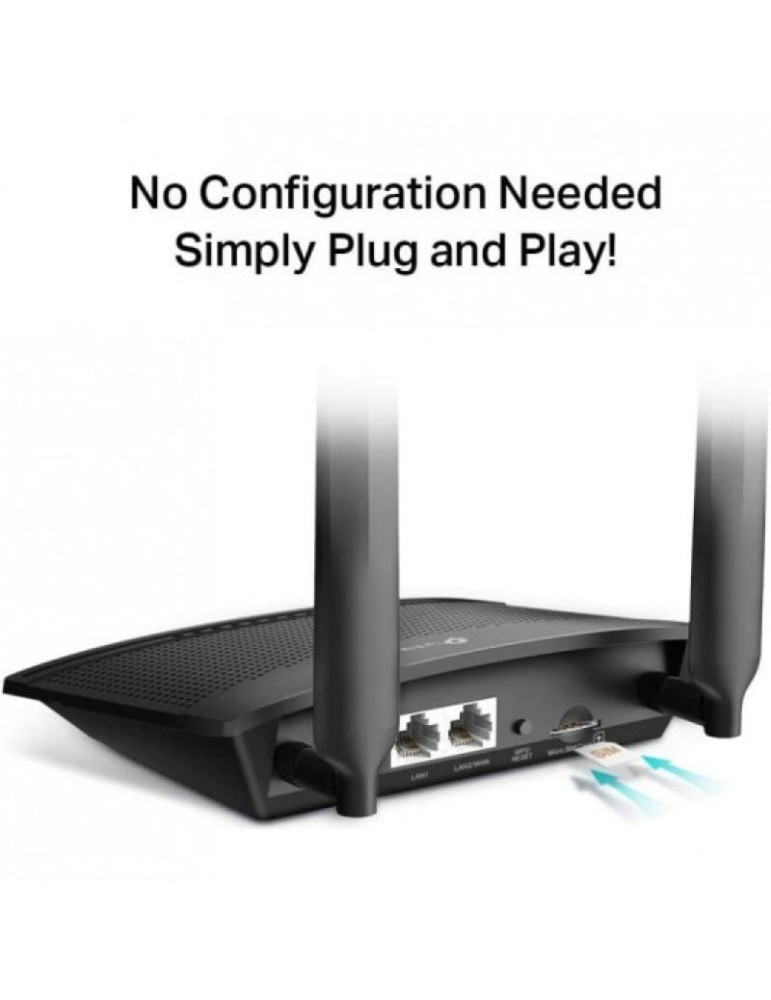 Router Inalámbrico 4G TP-Link TL-MR100 V2 300Mbps/ 2.4GHz/ 2 Antenas/ WiFi 802.11b/g/n