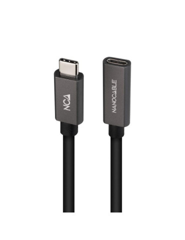 Cable Alargador USB 3.2 Nanocable 10.01.4402/ USB Tipo-C Macho - USB Tipo-C Hembra/ 2m/ Negro 2