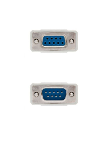 Cable Serie NULL Modem Nanocable 10.14.0502/ DB9 Macho - DB9 Hembra/ 1.8m/ Beige 2