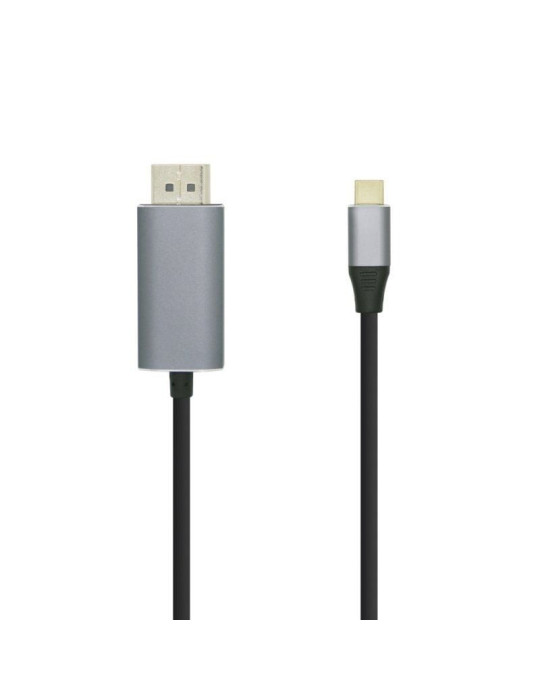 Cable DisplayPort Aisens A109-0395/ USB Tipo-C Macho - DisplayPort Macho/ Hasta 27W/ 1250Mbps/ 1.8m/ Negro