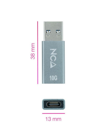 Adaptador USB 3.1 Nanocable 10.02.0013/ USB Macho - USB Tipo-C Hembra 2
