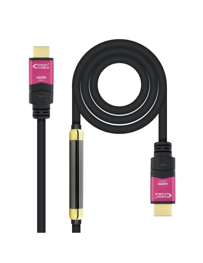 Cable HDMI 2.0 4K Nanocable 10.15.3730/ HDMI Macho - HDMI Macho/ 30m/ Negro