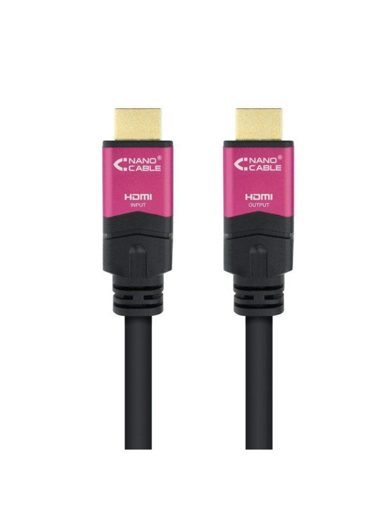 Cable HDMI 2.0 4K Nanocable 10.15.3730/ HDMI Macho - HDMI Macho/ 30m/ Negro