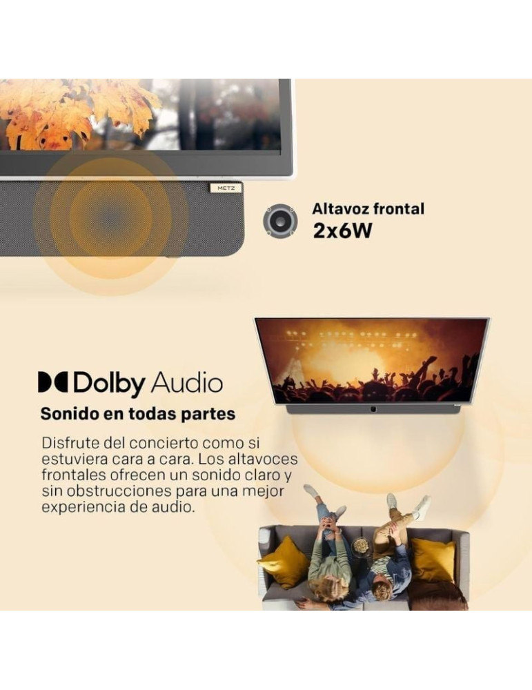Televisor Portable Metz 24MPE7000Z 24"/ Full HD/ Smart TV/ WiFi