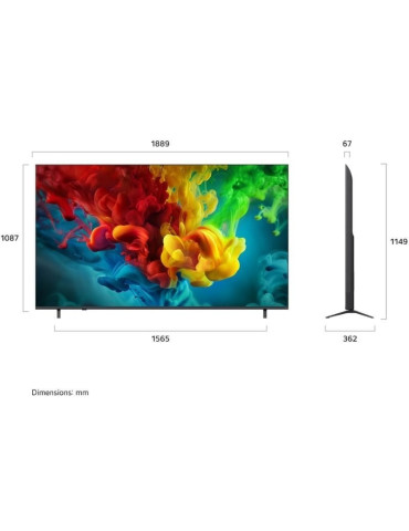 Televisor LG QNED evo AI QNED83B Mini LED 85QNED83B6A 85"/ Ultra HD 4K/ Smart TV/ WiFi 2