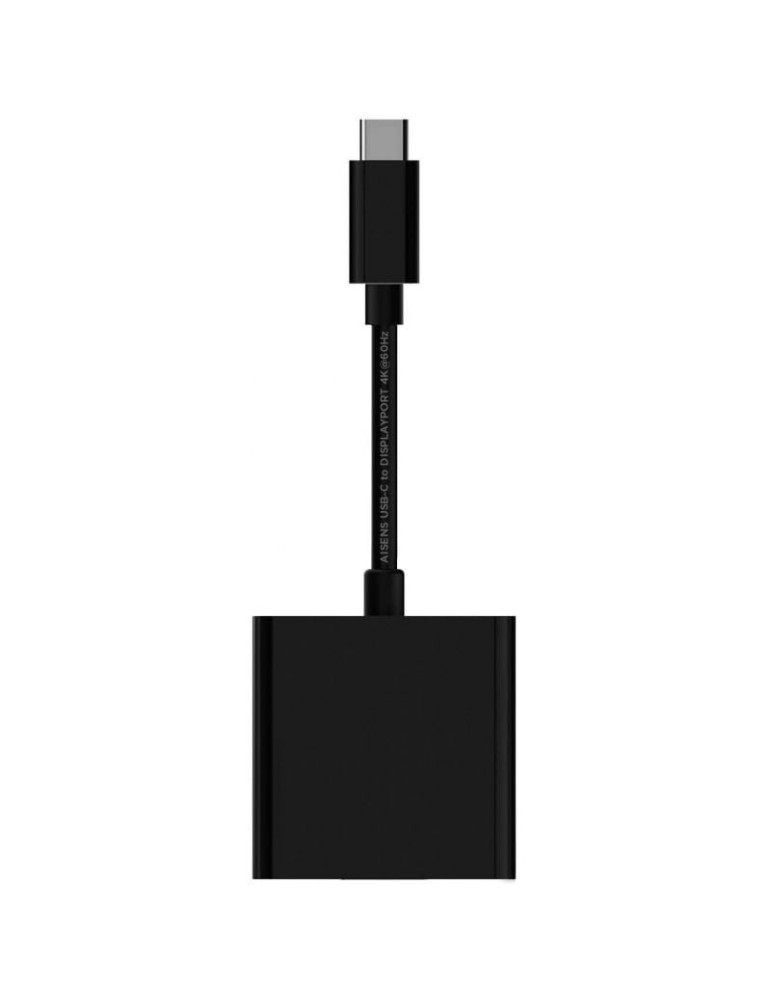 Conversor Aisens A109-0345/ USB Tipo-C Macho - DisplayPort Hembra/ 15cm/ Negro