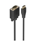 Cable Conversor Aisens A122-1012 SVGA Macho/ HDMI Macho/ 2m/ Negro