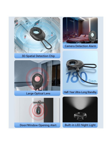 Detector de Cámara Antiespía Vention 4 en 1 KQRB0 2