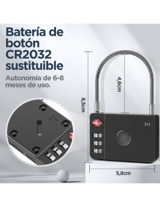 Candado Localizador Inteligente Muvit For Change MiLi MiLock Duo MCLOK0001/ Combinación de 3 Dígitos
