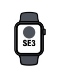 Apple Watch SE3/ GPS/ 44mm/ Caja de Aluminio Medianoche/ Correa Deportiva Negra S/M