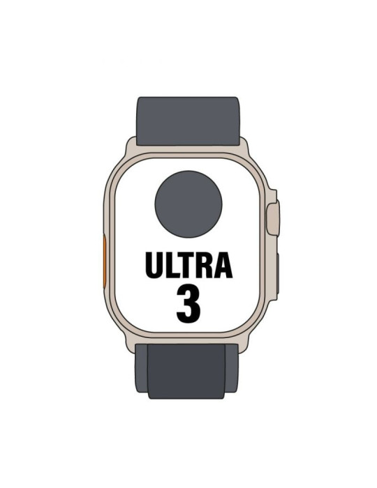 Apple Watch Ultra 3/ GPS/ Cellular/ 49mm/ Caja Titanio Negro/ Correa Loop Alpine Negra S