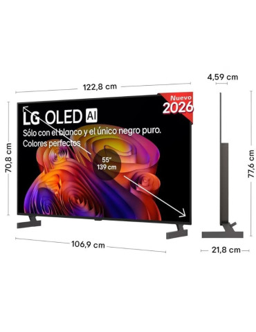 Televisor LG OLED AI B6 OLED55B6ELC 55"/ Ultra HD 4K/ Smart TV/ WiFi 2