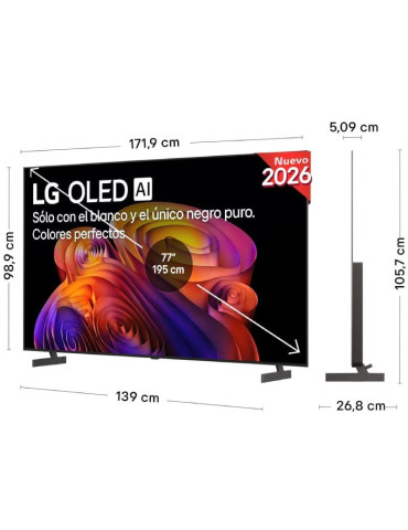 Televisor LG OLED AI B6 OLED77B6ELC 77"/ Ultra HD 4K/ Smart TV/ WiFi 2