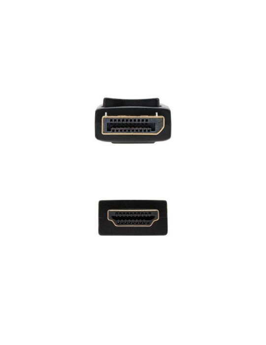 Cable Conversor Nanocable 10.15.4300/ Displayport Macho - HDMI Macho/ 50cm/ Negro