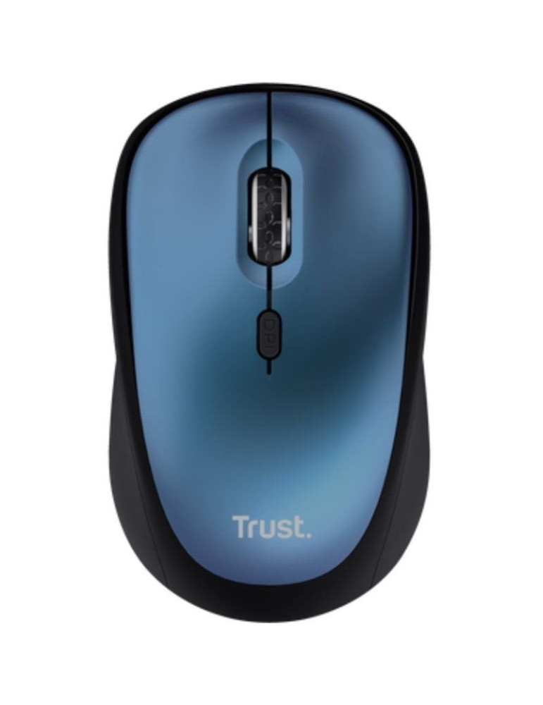 Ratón Mini Inalámbrico Trust Yvi+ Silent/ Hasta 1600 DPI/ Azul