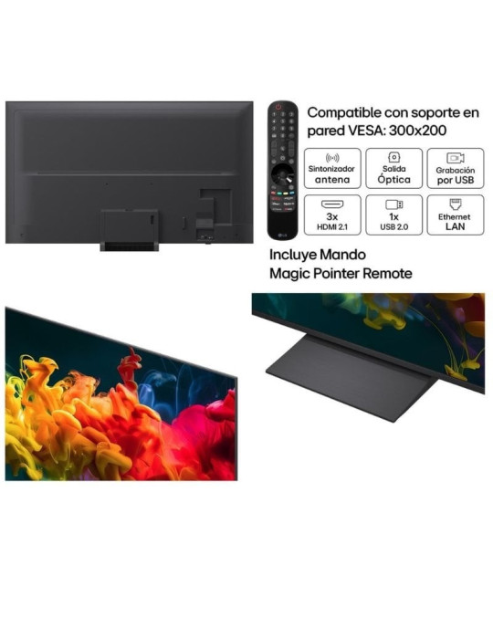 Televisor LG QNED evo AI QNED8EB Mini LED 75QNED8EB3A 75"/ Ultra HD 4K/ Smart TV/ WiFi
