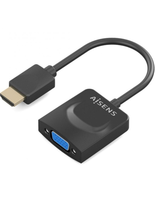 Conversor Aisens A122-0947/ HDMI Macho - SVGA Hembra/ 15cm/ Negro