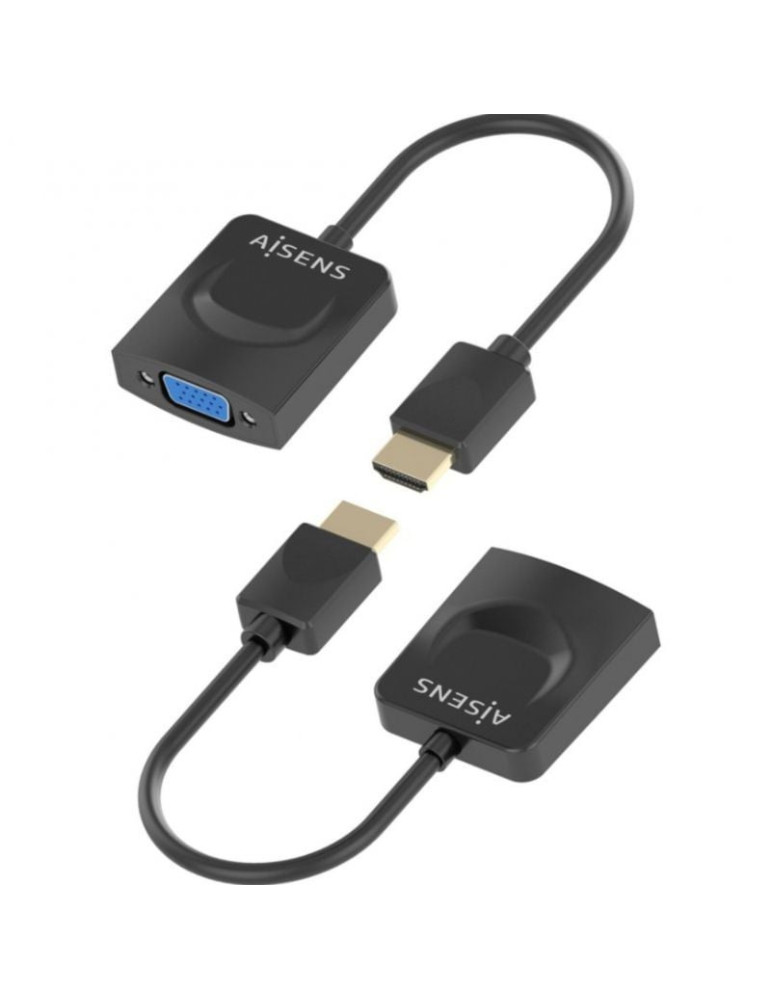 Conversor Aisens A122-0947/ HDMI Macho - SVGA Hembra/ 15cm/ Negro
