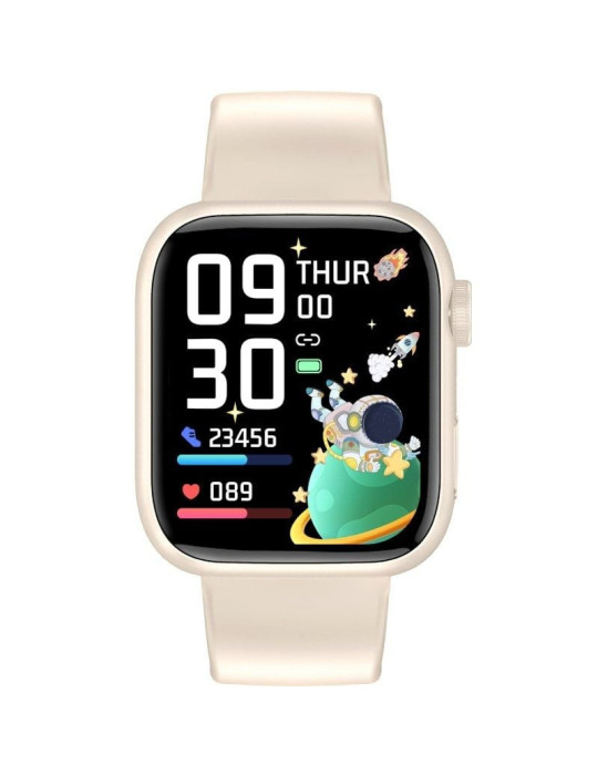 Smartwatch Forever IGo Watch 3 JW-500/ Notificaciones/ Frecuencia Cardíaca/ Marfil
