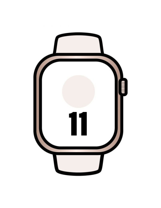 Apple Watch Series 11/ GPS/ 46mm/ Oro Rosa/ Correa Deportiva Rosa rubor (M/L)