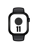 Apple Watch Series 11/ GPS/ Cellular/ 42mm/ Negro Azabache/ Correa Deportiva Negra (S/M)