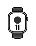 Apple Watch Series 11/ GPS/ Cellular/ 42mm/ Gris Espacial/ Correa Deportiva Negra (M/L)