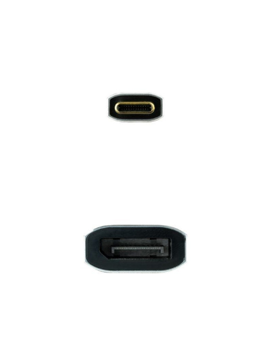 Conversor Nanocable 10.16.4104-G/ USB Tipo-C Macho - DisplayPort Hembra/ 15cm/ Gris