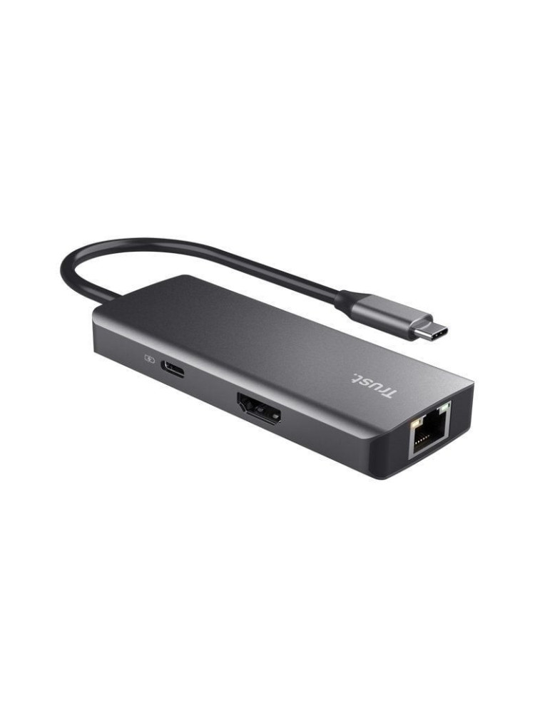 Docking USB Tipo-C Trust Dalyx/ 2xUSB/ 2xUSB Tipo-C/ 1xHDMI 4K/ 1xRJ45/ Gris