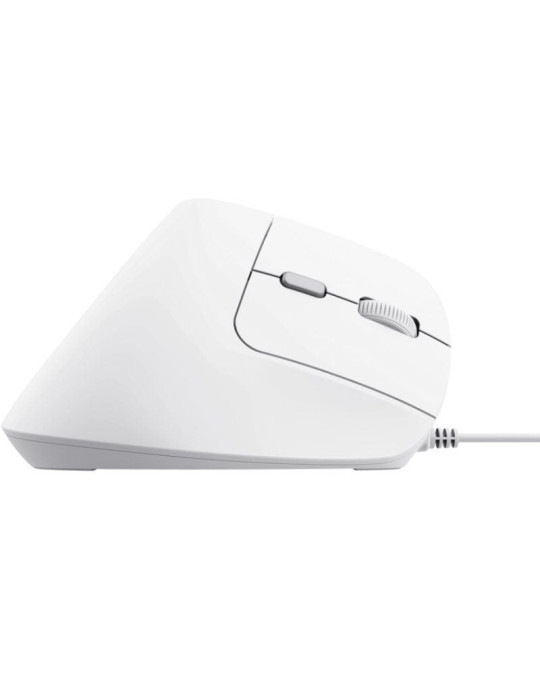 Ratón Vertical Trust Bayo II/ Hasta 2400 DPI/ Blanco