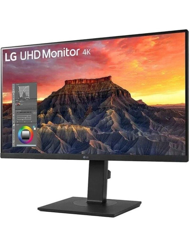 Monitor Profesional LG 27BQ65UB-B 27"/ 4K/ Multimedia/ Regulable en altura/ Negro
