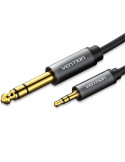 Cable Estéreo Vention BAIHF/ Jack 6.5 Macho - Jack 3.5 Macho/ 1m/ Gris
