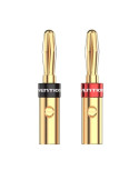 Adaptador/ Conector Banana Vention BFDJ0-2/ Cable de Audio Hembra - Banana Macho/ 2 uds/ Dorado