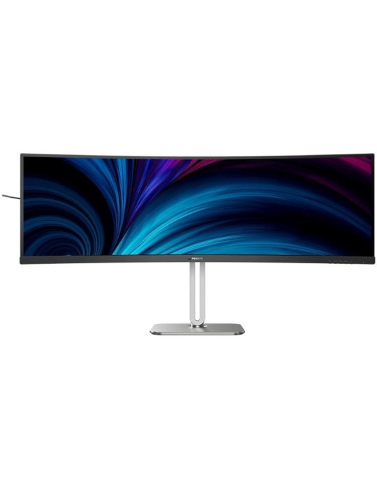 Monitor Profesional Ultrapanorámico Curvo Philips 49B2U5900C 49"/ Dual QHD/ Multimedia/ Regulable en altura/ Negro y Plata
