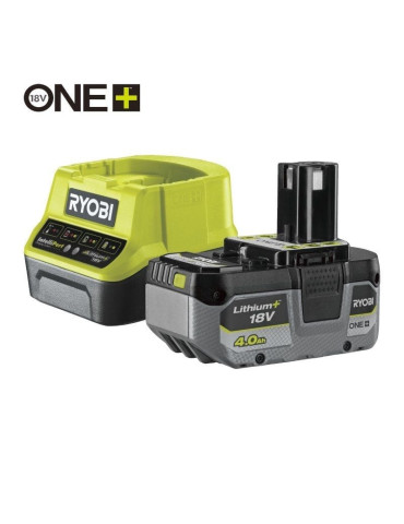 Cargador + Batería de litio Ryobi ONE+ RC18120-140X/ 18V 4,0Ah 2