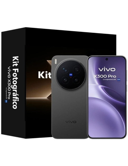 Smartphone Vivo X300 Pro 16GB/ 512GB/ 6.78"/ 5G/ Negro + Kit fotográfico Vivo X300 Pro