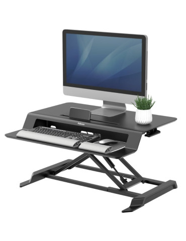 Soporte de Sobremesa Elevable Fellowes Sit-Stand Lotus LT/ hasta 17kg/ Negro