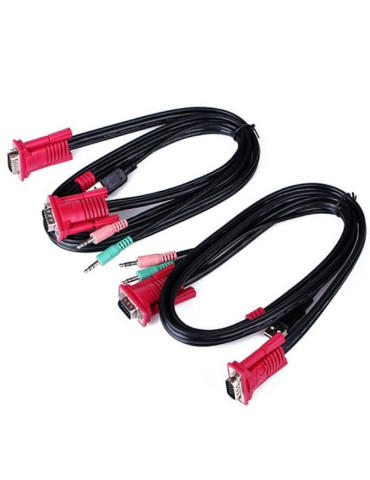 Conmutador KVM SVGA Aisens A111-0064/ 2PC con 1 sólo teclado y ratón 2