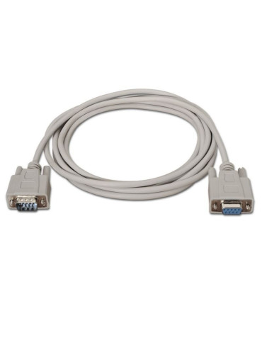 Cable Serie RS232 Aisens A112-0065/ DB9 Macho - DB9 Hembra/ Hasta 0.15W/ 1.6Mbps/ 1.8m/ Beige 2
