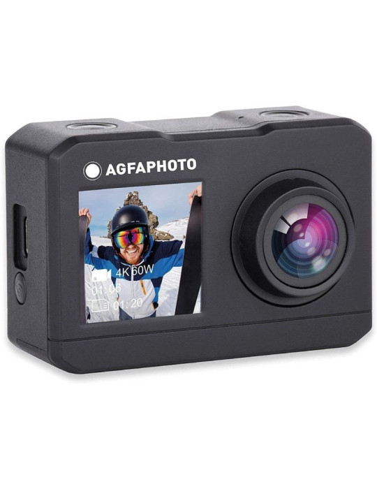 Cámara Digital Deportiva AgfaPhoto AC7000 4K/ 16MP/ Ángulo de visión 120 / Gris