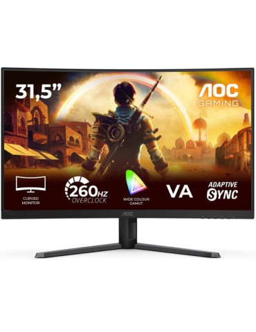 Monitor Gaming Curvo AOC C32G42ZE 31.5"/ Full HD/ 0.3ms/ 240Hz/ VA/ Negro