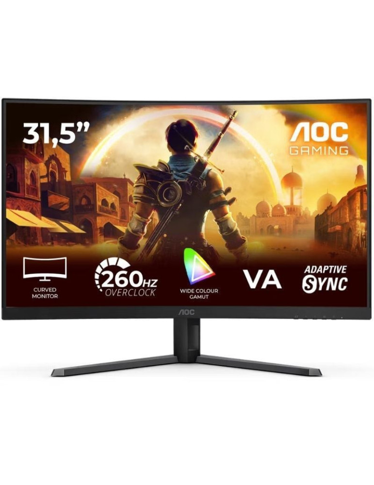 Monitor Gaming Curvo AOC C32G42ZE 31.5"/ Full HD/ 0.3ms/ 240Hz/ VA/ Negro